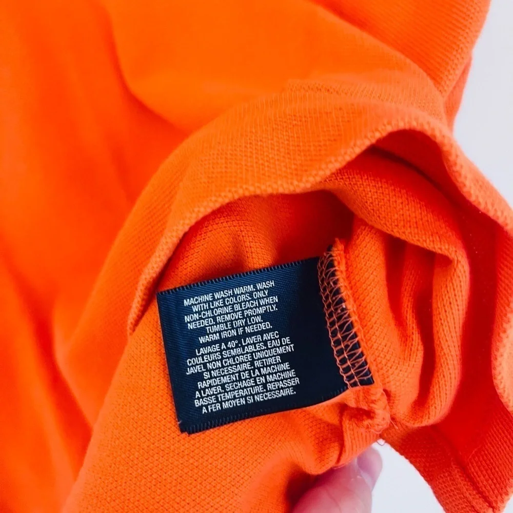 Ralph Lauren Orange Polo Shirt Classic Design